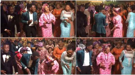 Groom's mum, wedding guests vibe to 'Jerusalema' featuring Burna Boy, moves have people hopping