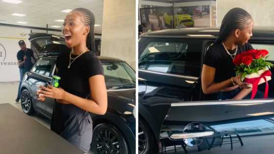 "Biggest surprise ever": Young woman loves new Mini Cooper gifted by parents