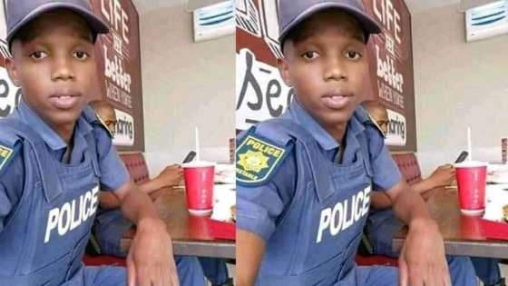 Meme shows babyfaced cop giving 7pm bedtime: "Constable bundle of joy"