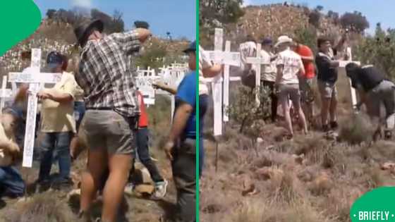 Afrikaners installed white crosses at Witkruis monument, sparked outrage online in South Africa