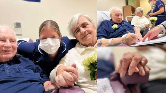Elderly couple who’ve been together for 40 years wed in hospital after groom was diagnosed with cancer