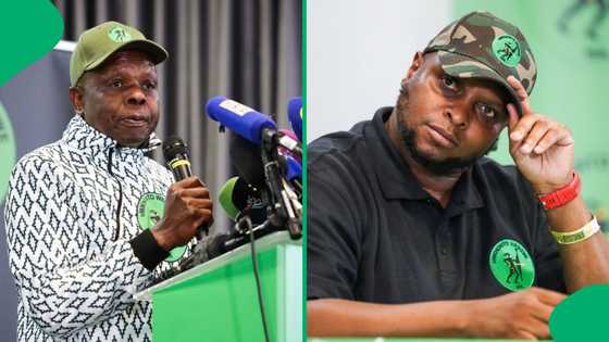MKP deputy president John Hlophe seemingly grabs the mic from Floyd Shivambu in viral video