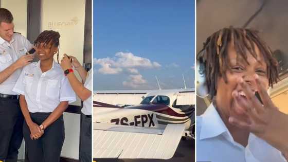 Female pilot celebrates taking off and landing aircraft on her own, video makes SA proud