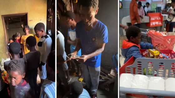 BI Phakathi helps family of 30 living in home with no electricity, blesses them with R15K and groceries