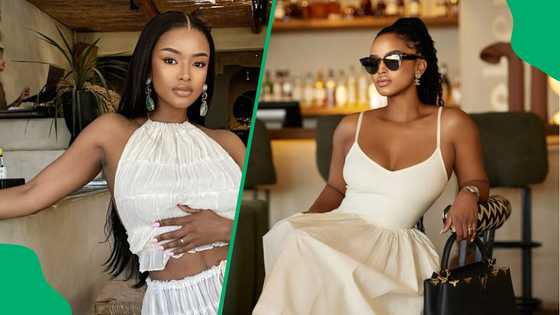 Ayanda Thabethe continues to flaunt her massive engagement ring, SA shares mixed reactions