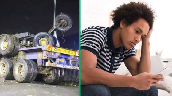 Truck crashes into Mpumalanga house in viral photo, netizens debate whose fault it was