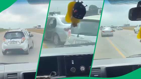 Alleged taxi association vehicle filmed terrorising motorist, clip of erratic swerving causes panic