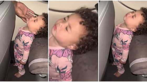 "She can sleep anywhere": Cute baby girl dozes off while standing upright, video of bizarre posture goes viral