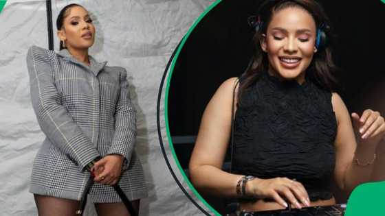 Thuli Phongolo impresses with her fire set, video playing Maphorisa's song trends: "She's improving"