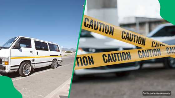 "Why was it not towed?": Damaged taxi barging forward on a Joburg road leaves SA confused