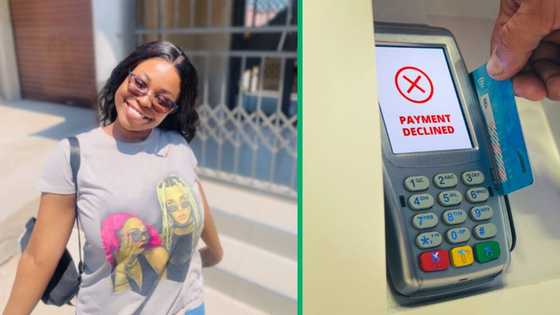 Broke woman left defeated as R70 transaction declines thanks to low balance on Capitec account