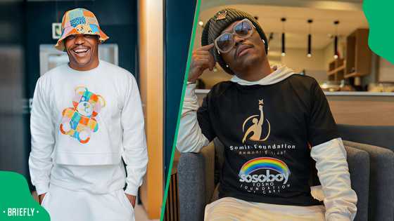 Somizi Mhlongo's Christmas outfit leaves many stunned: "Sorry, but this is hideous"