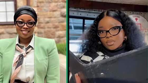 South African woman stuns in traditional outfits at work in a TikTok