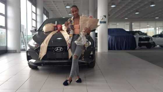 Lady celebrates buying a brand new car as 1st whip, many react as adorable photo lights up the internet