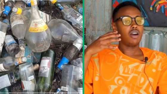TikTok video of man recycling old booze bottles from dump site to sell gets 2.4M views, peeps amazed by skill