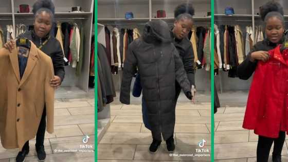 Mzansi woman displays stunning and affordable imported coats in viral TikTok video