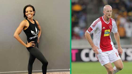 Matthew Booth and Bongani Mthombeni-Moller look happily in love as they attend a wedding together