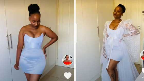 Botswana TikTokker proves that creativity knows no bounds as she shows off her stunning handmade wedding dress