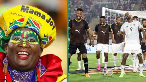 Mama Joy celebrates Bafana Bafana, wins fan-of-the-match, SA divided: "Waste of taxpayer monies"