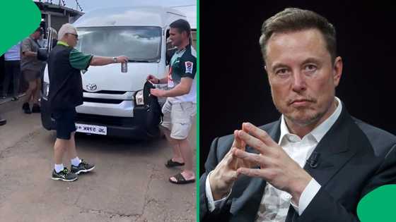 White men groove next to Quantum taxi blasting amapiano, Elon Musk catches shade over video