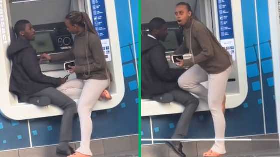 Couple caught chilling at Capitec ATM oblivious of long queue in hilarious TikTok video: "ATM and chill"