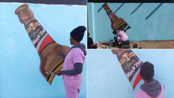 Woman wows Mzansi with her realistic mural art, SA thinks she's really talented