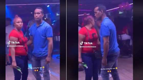 Man dancing with armed woman has TikTok buzzing, Mzansi concerned for his safety at groove