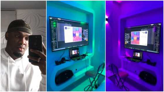 Young man stuns people with beautiful office he created inside his house