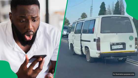 "How do you get into a taxi like this": Unroadworthy taxi on Gauteng freeway leaves SA fuming