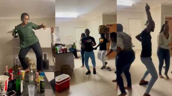 Friends celebrate lady's new home by dancing in every room, lit clip has Mzansi living