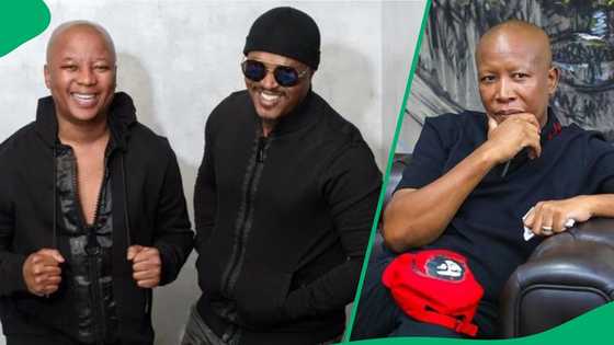 Julius Malema meets Vetkuk and DJ Mahoota during outing, SA weighs in: "Work-life balance"