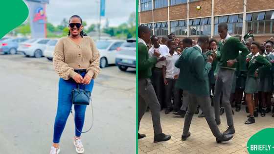"Show them slender": Learners open a circle showing off dance moves at school, SA entertained