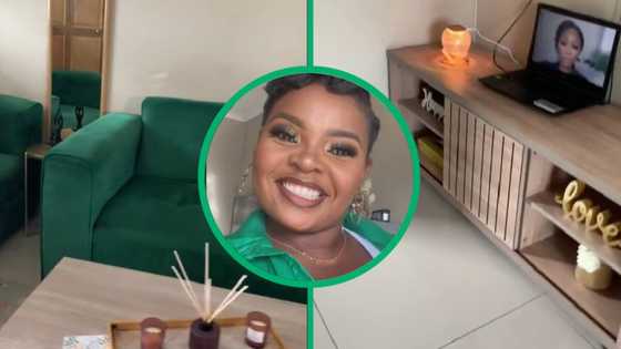 Mzansi swoons over woman's new home after moving out with only a bed and TV