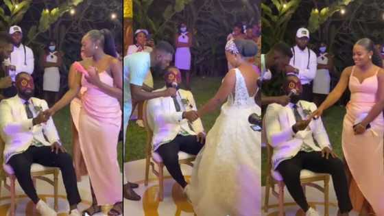 Drama unfolds as groom is blindfolded and asked to find his bride