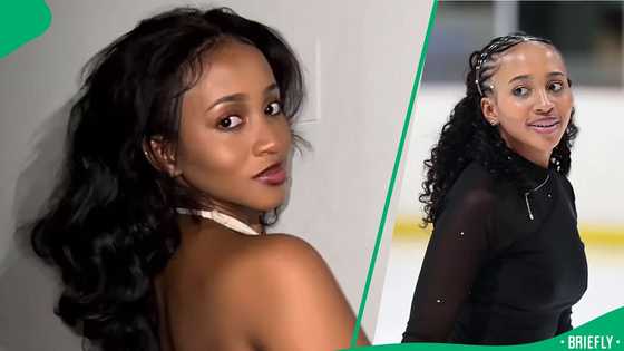 Talented woman shows off impressive ice skating skills, SA gushes: "You're so cool"