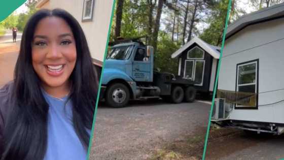 "With sales tax": Woman buys tiny house for R1.7m, truck delivers mobile home to her land