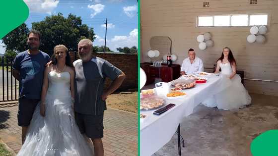"They saved a lot of money": Afrikaner couple's low-budget wedding in home garage moves Mzansi
