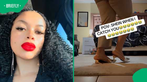 Woman’s Shein heels bend dramatically, leaving Mzansi in stitches