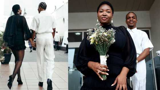 Cute couple get many talking online as they wear 'unusual' attire for wedding ceremony