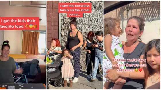Sweet moment man surprised mum of 4 homeless for 2 years with R401k and a new house, she weeps hard in video