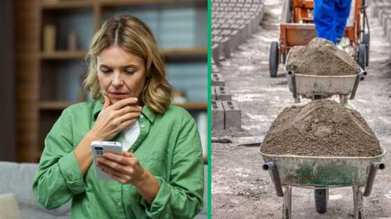 Man lifts 50kg of cement using his teeth, Mzansi stunned: "For what?"