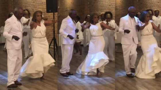 Groom’s elderly parents steal the show at wedding with electrifying dance