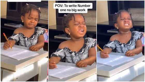 TikTok video of little girl being dramatic while doing maths homework goes viral, netizens feel her pain