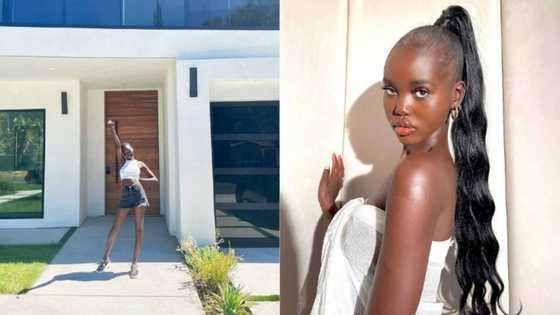 Model who grew up in Kenyan refugee camp celebrates buying first house in US