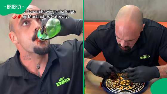 "Copy and paste": Man conquers Mochachos fiery wing challenge in 3 mins as Mzansi questions originality