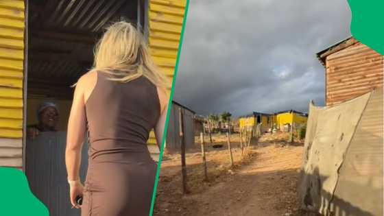 European woman visiting South African mom in Mzansi in TikTok video moves people