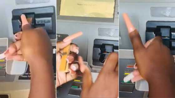 Woman with super long nail extensions has hard time using ATM, Mzansi cracks jokes over her struggle