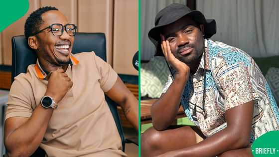 Andile Ncube pokes fun at Dr Musa Mthombeni's throwback video on 'YoTV'