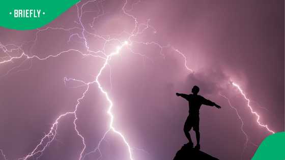 American man survives lightning strike near car as terrifying moment is caught on camera