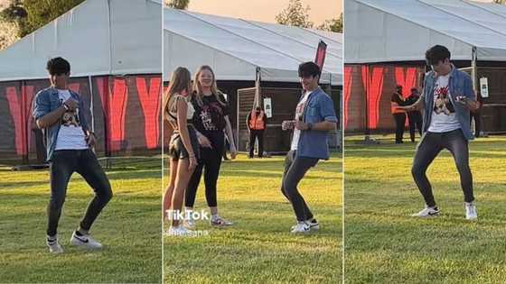White Wits student stops to do amapiano moves for group of girls, Mzansi convinced he's been practising for dance moment